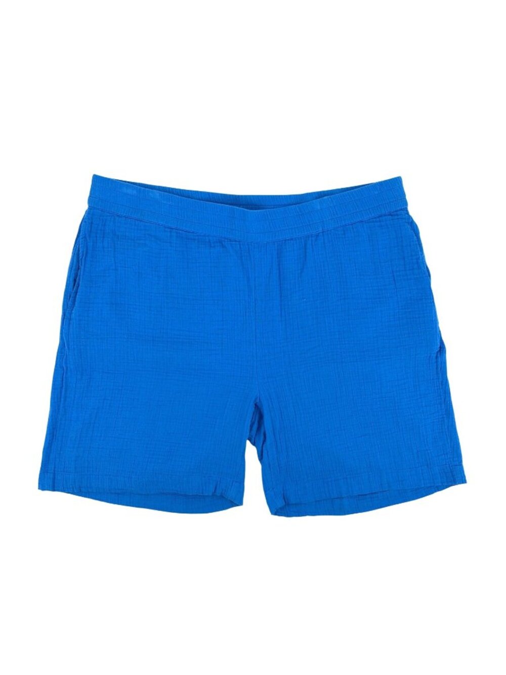 Soft Surroundings Blue Gauze Cotton Casual Pull On Shorts Womens Plus Size 2X